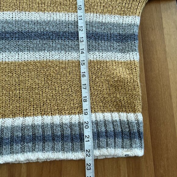 Rip Curl Women's Sweater Size Small Oversized Striped Y2K Retro Vibe Orange Gray - Picture 13 of 13